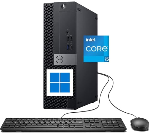 Dell Optiplex 7050 SFF Desktop Computer PC i5-7500 8gb ram(Renewed) | Win 11 Pro, 256GB SSD, US Qwerty Keyboard, 4K Supported, USB WiFi and Bluetooth