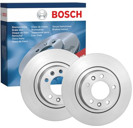 Bosch BD1246 Brake Disc Set - 290 mm - Rear Axle - 1 Set of 2 Discs | Vented High-Carbon Discs - ECE-R90 Certified - Great Cooling and Noise Suppression, Advanced Corrosion protected