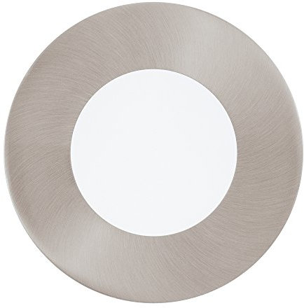 EGLO Einbaustrahler Fueva 1, Deckenspot, Metallguss in nickel-matt, Kunststoff in weiss warmweiß