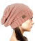 NYFASHION101 Lose Schlappe Winter Strickmütze Beanie - Indie Pink