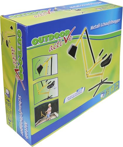 The Toy Company 0013385 Outdoor Active Metall Schaufelbagger gelb/schwarz