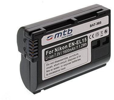 Ersatz-Akku EN-EL15 kompatibel mit Nikon 1 V1, D600, D610, D800, D800E, D7000, D7100 -INFOCHIP-