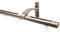 DécoProfi Gardinenstange Innenlauf 1-läufig Set Ø 20 mm Antik-Messing Langer Träger I Länge: 180cm Aluminium für Wandmontage I Als Gardinenschiene & Vorhangstange geeignet
