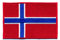60 x 35 mm Königreich Norwegen Flagge Oslo Patch Aufnäher Aufbügler 0639 B
