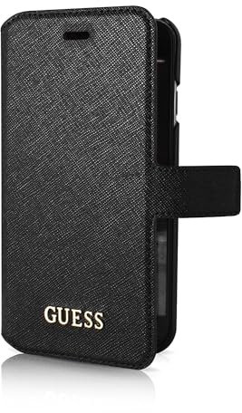 Guess Tori Collection Custodia a Libro in finta pelle con Porta Carte, per Apple iPhone 6/6S, Nera e Rossa