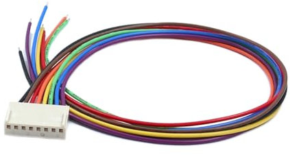 Xenterio Serie CV Leiterplatten Steckverbinder Rastermaß 2,54mm (10x Buchsenleiste mit 30cm Kabel, 8-polig)