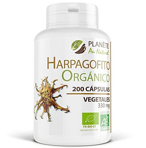 Garra del Diablo - Harpagofito Orgánico - Harpagophytum procumbens - 330 mg - 200 cápsulas vegetales