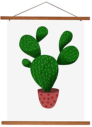 Zerodis Bild Poster Kunstwerk Leinwand Aufhänger Moderne Magnetische DIY Holz Bilderrahmen Für Dekoration Wand Teakholz(30cm)