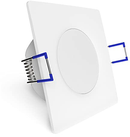 linovum WEEVO LED Einbauspot für Bad & Außen eckig mit 3,5W neutralweiß 230V - Deckenspot IP44 mit extra flachem Einbau 29mm