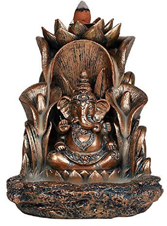 Pacific Giftware Ganesha auf Thron, Rückflussräucherstäbchen, Heimdekoration