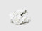 AFS 6 Head Foam Rose Bud Bunch 5cm Artificial Flower Wedding Bouquet Centrepiece (White)
