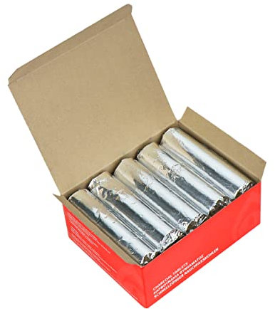 NKlaus 2X Räucherkohle schnellzündend 20 Rollen Ø 33mm 200 Stück Set 40159