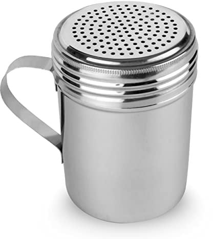 EHOMEA2Z Stainless Steel Dredge Shaker Ideal For Salt, Spice, Sugar, Flour (1, 10 oz)