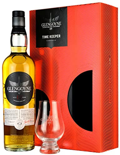 Glengoyne 12 Year Old Gift Pack | Highland Single Malt Scotch Whisky with Tasting Glass | 70cl 43% ABV | Gift Pack for Christmas Gifting