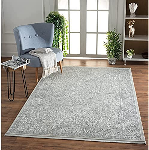 Mia's Teppiche Sophia Wohnzimmer Grau 200x290 cm Kurzflor, 24053 956-Grey 200x290