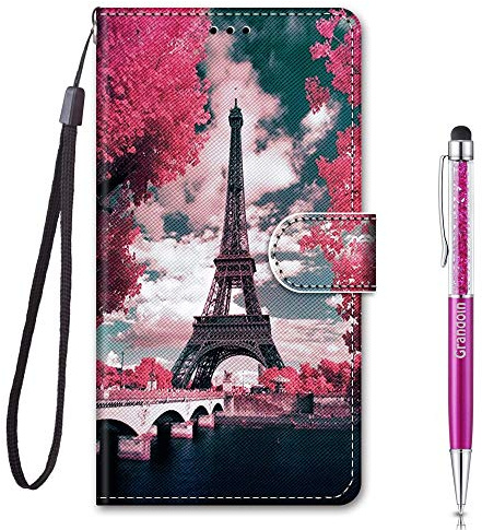 Grandoin Coque pour Xiaomi Redmi Note 10 5G, Mode Créatif Effet Bookstyle Désign Étui de Protection Housse en PU Cuir avec TPU Silicone Souple Phone Case pour Xiaomi Redmi Note 10 5G (Tour)