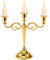 YOUEON 25cm Metall Kerzenhalter mit 3 Armen Kandelaber Kerzenständer Gold für 1 Zoll Stumpenkerzen Kerzenleuchter Vintage Antike Kerzenständer für Hochzeit Party Candlelight Dinner Home Decor