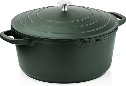 Westinghouse PERFORMANCE SERIES WCCC0095028SG - Pentola per cottura a induzione, adatta a tutti i piani cottura e al forno, incluso il supporto per manici, verde, WCCC0095028SG