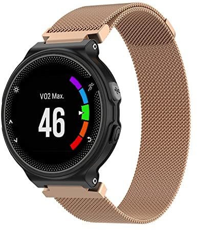 Strap-it Milanesearmband (L) - kompatibel mit - Forerunner 735xt - Armband - Ros? gold - fur Forerunner 235 - Forerunner 220 - Forerunner 230 - Forerunner 620 - Forerunner 630
