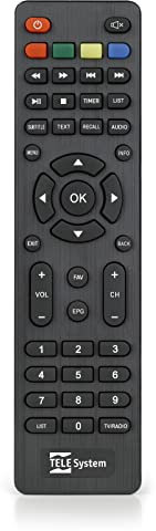 TELE System Telecomando Originale per Decoder Digitale Terrestre TS6105 T2HEVC: con controllo affidabile e intuitivo, compatibile al 100%, facile da usare e configurare