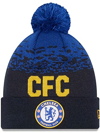 New Era Marl Wordmark Knitted Beanie Chelsea F.C. Navy