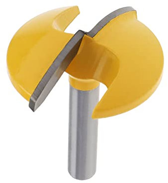 YINETTECH Horizontaler Kronenfräser Schüsselfräser 8 mm x 44 mm Hartmetall, Kohlenstoffstahl 2 Fluten Cove Cut für Holzspanplatten Sperrholzplatten