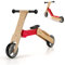 GOPLUS 2-in-1-Kinderroller & Laufrad, Kleinkinderroller aus Massivholz mit Eva-Rädern, abnehmbarem Sitz, 135°begrenzte Lenkung & verbreiterte Pedale, Scooter für Kinder ab 3 Jahren