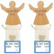2PCS Schutzengel Glücksbringer Handschmeichler mit Karte Du bist nicht allein! Engel Figur Weihnachtsdeko Geschenk zur Geburt Taufe Kommunion Glücksbringer für Familie Freunde Mutmacher Geschenk