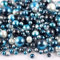 400 Stk 6mm Runde Kunststoffperlen ohne bohrung, Bunte Bastelperlen Perlen,Perlen zum Basteln für DIY Schmuck Zubehör, Streudeko Deko Perlen für Hochzeit Taufe Party Vasenfüller Tischdeko,Dunkelblau