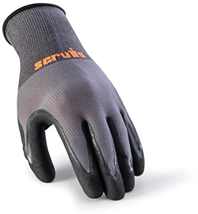 Scruffs Worker Gloves Grey 5pk Size M / 8