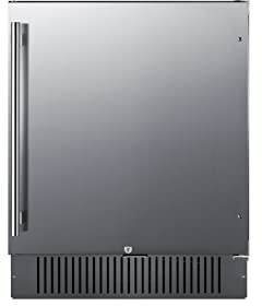 Summit 27” Refrigerator, Built-in, Outdoor Refrigerator, 4.98 cu.ft. Capacity, Stainless Steel- SPR2700SS