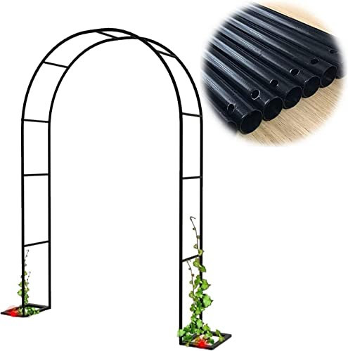 Gartenbogen Aus Metall, Rosenbögen, Freistehend Hochzeitsbogen, Gartenspalier Für Kletterpflanzen, Rosenbogen Aus Metall Stabil Verzinkt, 40cm Breit X 220/230 cm Hoch,140x230x40CM