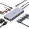 Docking station con HDMI 4K, porta dati USB A 3.0 e porta USB C 5 Gbps, VGA, ricarica PD da 100 W, Ethernet, lettore di schede SD/TF/MS e audio da 3,5 mm per MacBook, Acer, laptop, Surface e altro