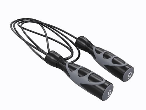 Power Systems Elite Jump Rope - Premium Vinyl & Radial Ball for Max Rotation (9')