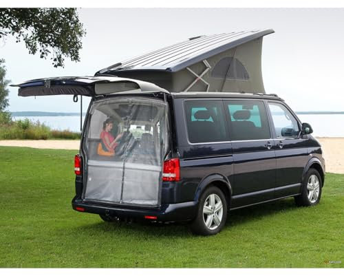 T5, porta posteriore per auto, protezione solare, 180 x 150 cm, magnetica, rete nera, zanzariera, copertura per bagagliaio, copertura per bagagliaio per tetto T4 T6, camper, roulotte, accessori da