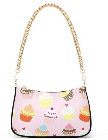 Bunte Cupcakes Schultertasche Handtaschen Damen Tote Satchel Taschen für Frauen, Bunte Cupcakes, 1 size