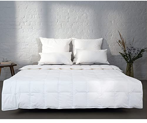 BEFA NATUR Made in Germany Daunendecke 155x220 cm aus 90% Gänsedaune und 10% Federn, Sommerdecke, Allergiker geeignet, Öko-Tex 100 Klasse 1 Zertifiziert, Downpass (2 Stück)