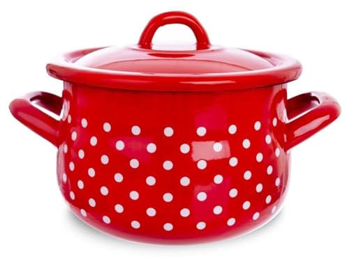 Orion group - Emaille-Topf - Emaille topf klein - Emaillierter töpfe - Kochtopf - Bräter mit Deckel - Spülmaschinenfester Gusseisen - ⌀ 16 cm - 2,3 L