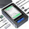 ORICO USB-C Hub mit Dual Festplattengehäuse, USB C Docking Station mit M.2 NVMe/SATA SSD & 2.5/3.5 Zoll SATA Festplattenlaufwerk Steckplätze, Unterstützung 4K HDMI, PD100W, SD/TF, Gigabit Ethernet
