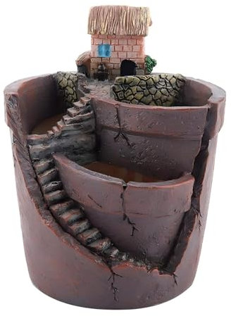 VIFERR Sukkulenten Topf, Kleine Blumentöpfe Feenhaus Design Pflanzen Töpfe Dekorative Kaktus Blumentopf für Zuhause Büro Schreibtisch Dekoration