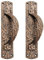 Adonai Hardware 9 Inch Luhith Heavy Duty Antique Cast Iron Decorative Door and Cabinet Pull with Plate (2, Antique Copper) for Vintage Sliding French Wooden Barn Doors, Gates, Fences, Farmhouse