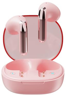 URIZONS Bluetooth In-Ear Headphones kabellose Kopfhörer – mit Mikrofon kabellose Ohrhörer Wireless Kopfhorer für Sportreisen, mit USB C Ladekabel und Power Display - Pink