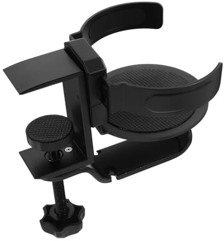 Mobestech Desk Clamp Cup Holder Headphone Holder for Gaming Headsets Headphone Rest Clamp