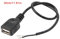 FUXIU 1Pc di alta qualità USB 2.0 Presa Femmina 2 Pin 2 Fili Cavo di alimentazione Cavo Connettore Fai da te 30cm