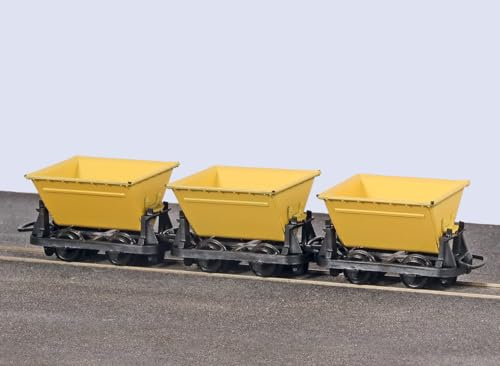 Peco GR-333 Hudson Rugga V-Skips Green 3PK 009 Gauge