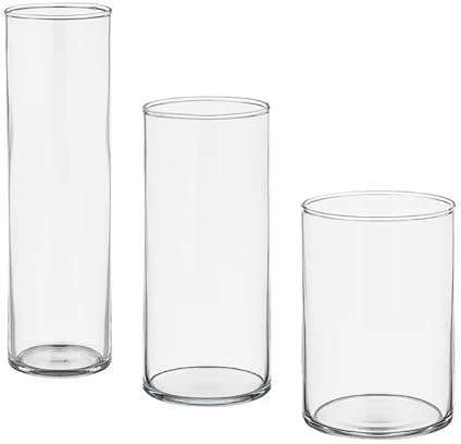 Cylinder Vase 3er-Set, Klarglas (IKE 601.750.92)