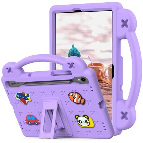 YRH Kids Case for Samsung Galaxy Tab S10 Lite/Tab S10 FE/Tab S9 FE 10.9 inch, EVA Protective Cover with Stand Handle, Pink