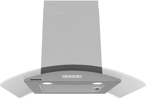 HEINNER HDCH-MD800GIX 80 cm Dunstabzugshaube zur Wandmontage - 800 m³/h Saugkraft, Touch 3 Geschwindigkeitsregler, LED-Beleuchtung, Edelstahl & Glas, 5 Jahre Garantie
