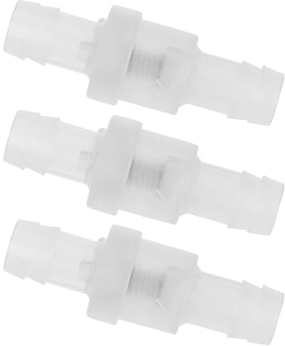 SG Store 3Pcs 12mm Transparent Rückschlagventil mit Feder für Wasser Heizöl Luft Gas