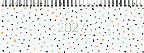 rido/idé 7036521017 Querterminbuch Mod. Sequenz 2027 Confetti 297×105 mm, Karton: 2 Seiten = 1 Woche, Stundeneinteilung von 7-18 Uhr, So. ohne Stundeneinteilung